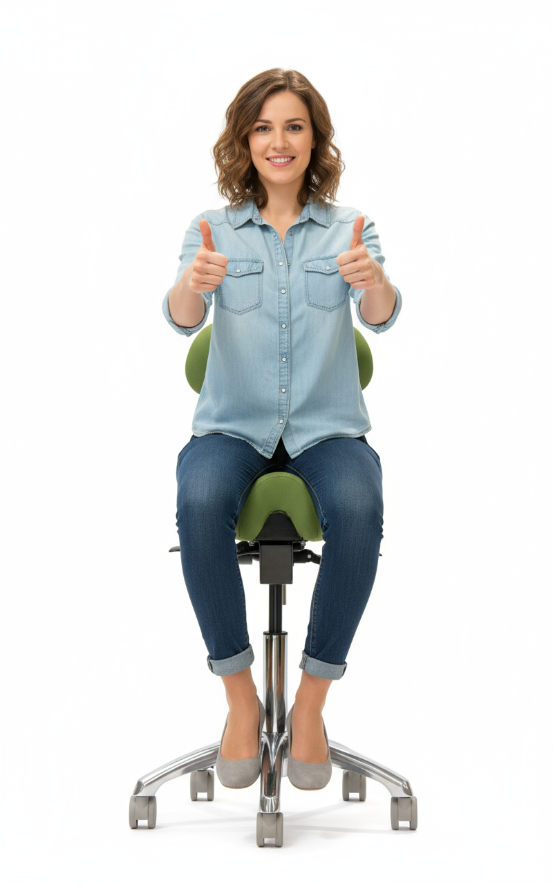 ErgoLab Western Ergonomic Saddle Chair for Clinical Work - Platinum-Level Office Chairs