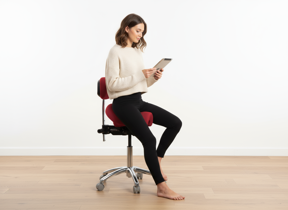 ErgoLab Western Ergonomic Saddle Chair for Clinical Work - Platinum-Level Office Chairs