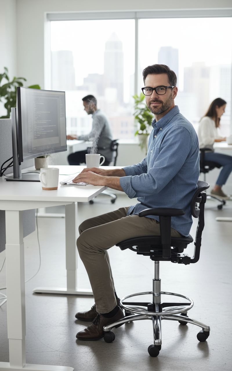 ErgoLab STP Silver Ergonomic Mesh Office Chair - Platinum-Level Office Chairs