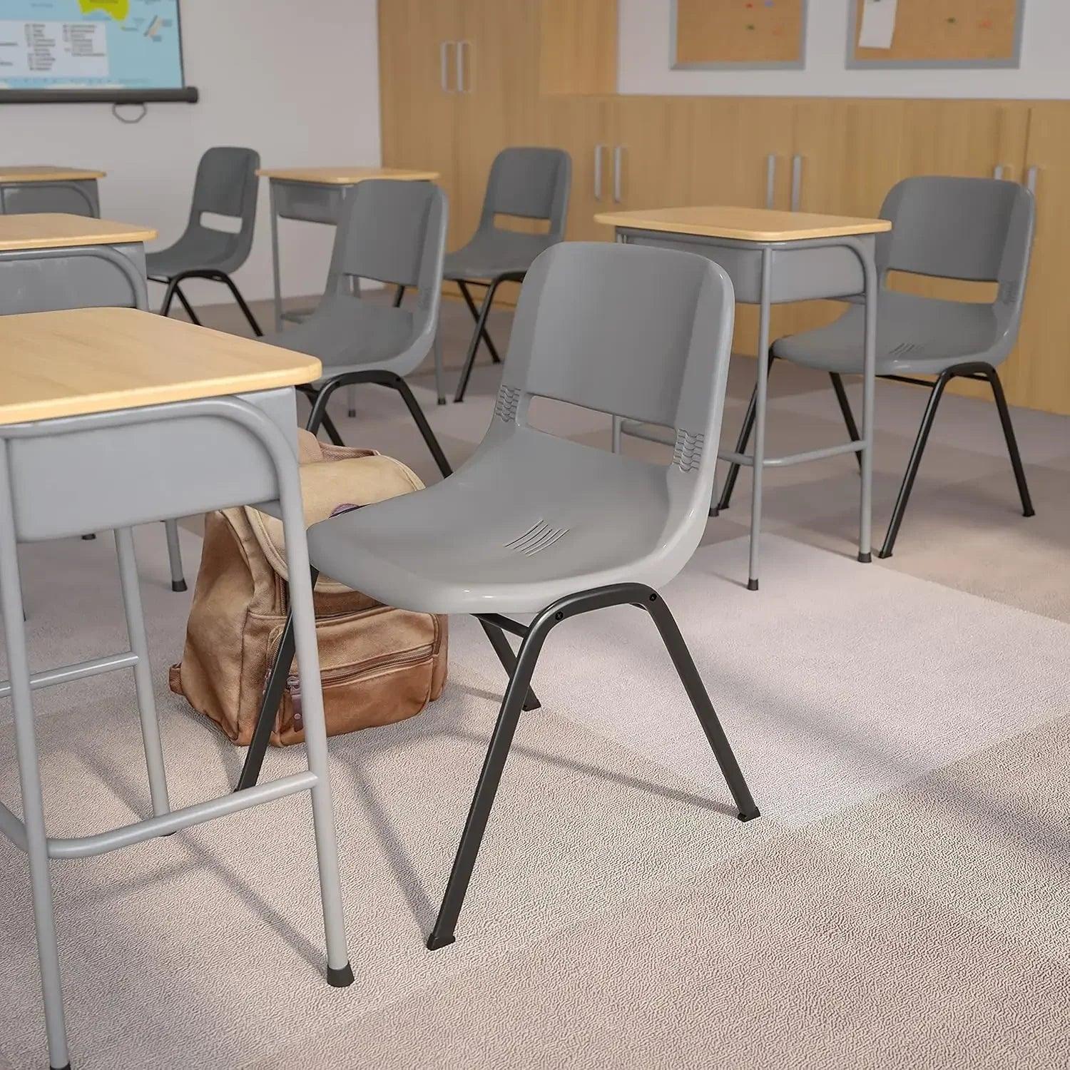 Ergonomic Shell Student Stack Chair - Versatile Classroom & Office Chair - Platinum-Level Office Chairs