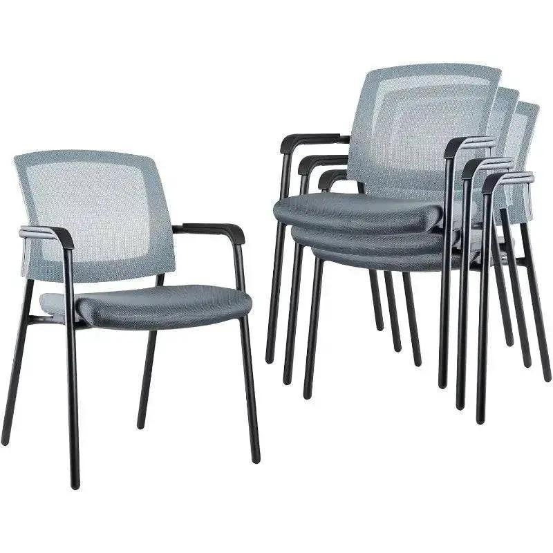 Ergonomic Mesh Back Guest Chairs with Stackable Design and Enhanced - Platinum-Level Office Chairs