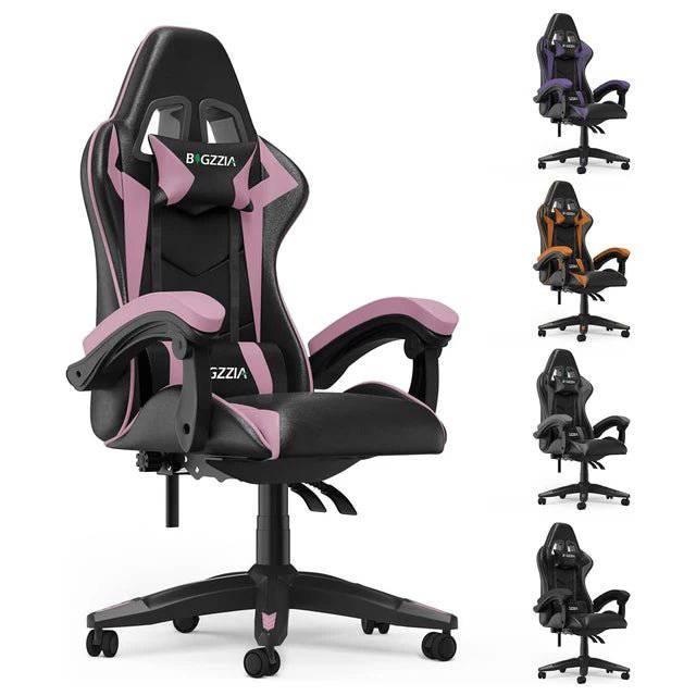 Ergonomic Racing Style Gaming Chair with Adjustable Headrest and Lumbar Support for Ultimate Comfort - Platinum-Level Office Chairs