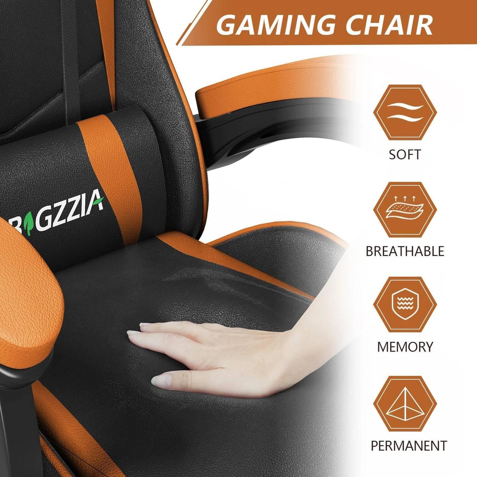 Ergonomic Racing Style Gaming Chair with Adjustable Headrest and Lumbar Support for Ultimate Comfort - Platinum-Level Office Chairs