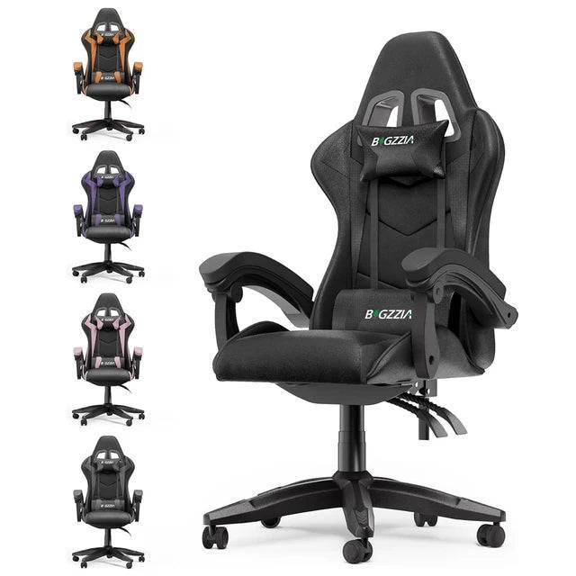 Ergonomic Racing Style Gaming Chair with Adjustable Headrest and Lumbar Support for Ultimate Comfort - Platinum-Level Office Chairs