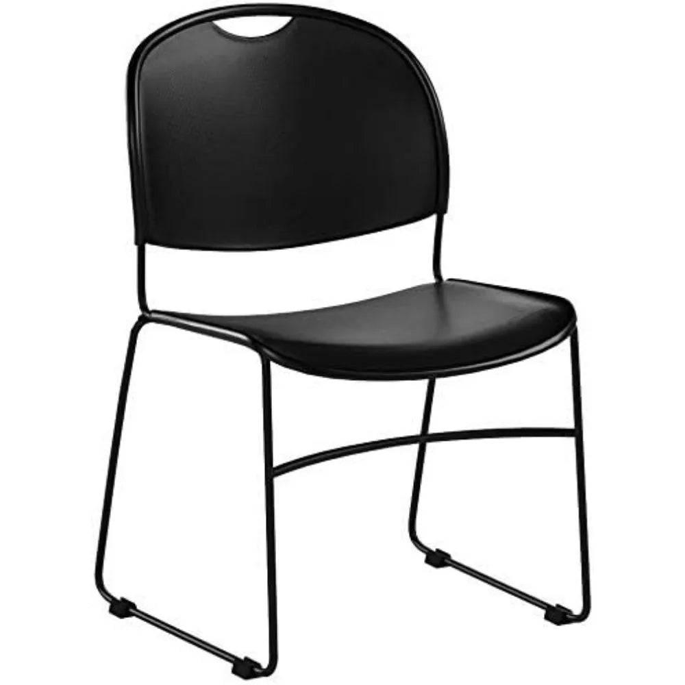 Hercules Series Ergonomic Ultra-Compact Stacking Chairs for Events and Waiting Areas, Set of 5 with Contoured Seats - Platinum-Level Office Chairs