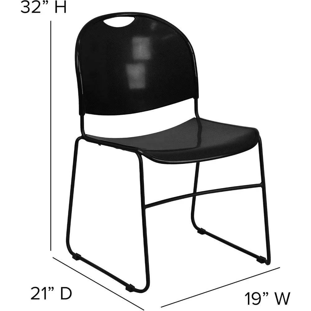 Hercules Series Premium Stacking Chairs Set of 5 - Ergonomic Lobby Seating for Events and Waiting Areas - Platinum-Level Office Chairs