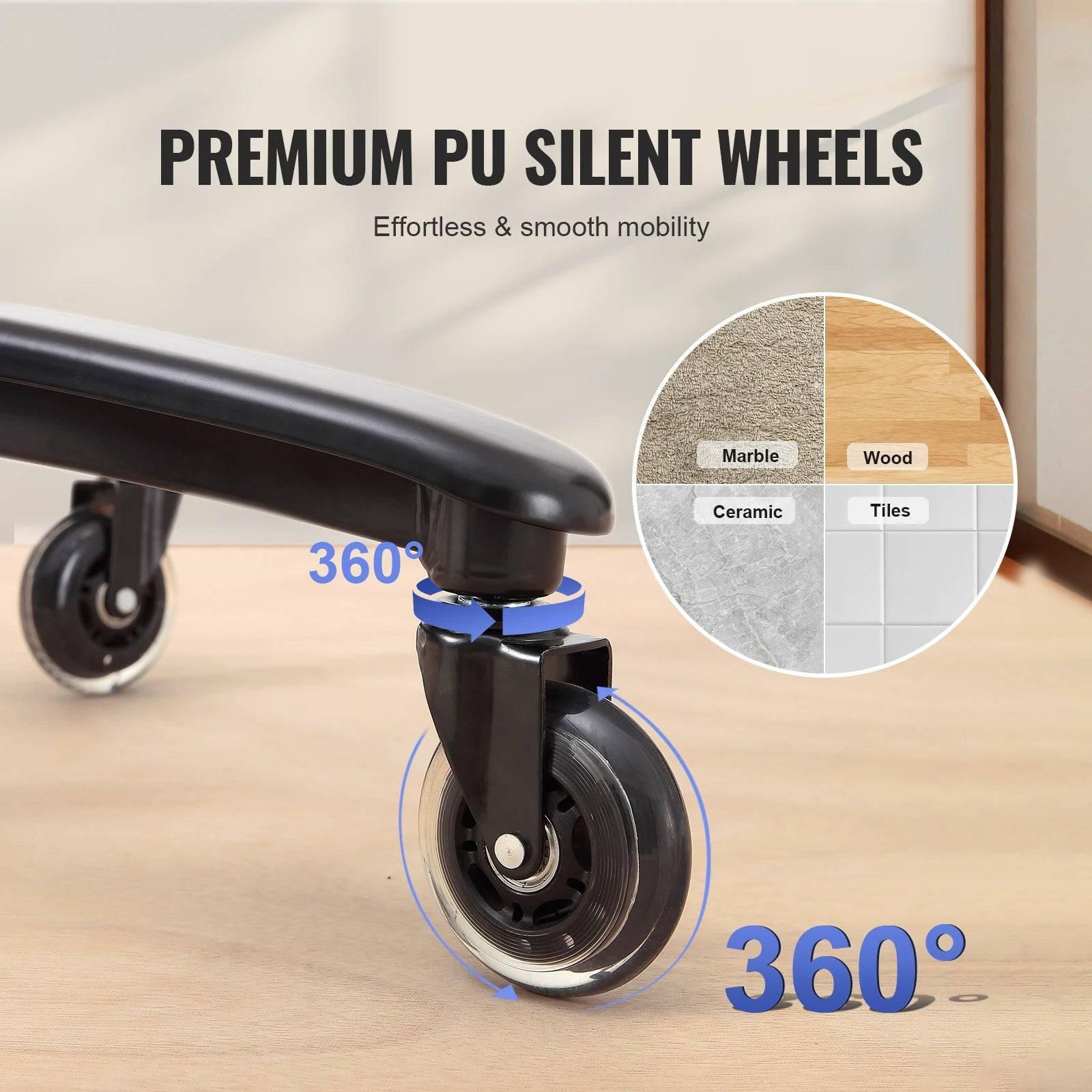 VEVOR High Back Office Chair with Adjustable Lumbar Support and Footrest - Heavy Duty PU Leather Design - Platinum-Level Office Chairs