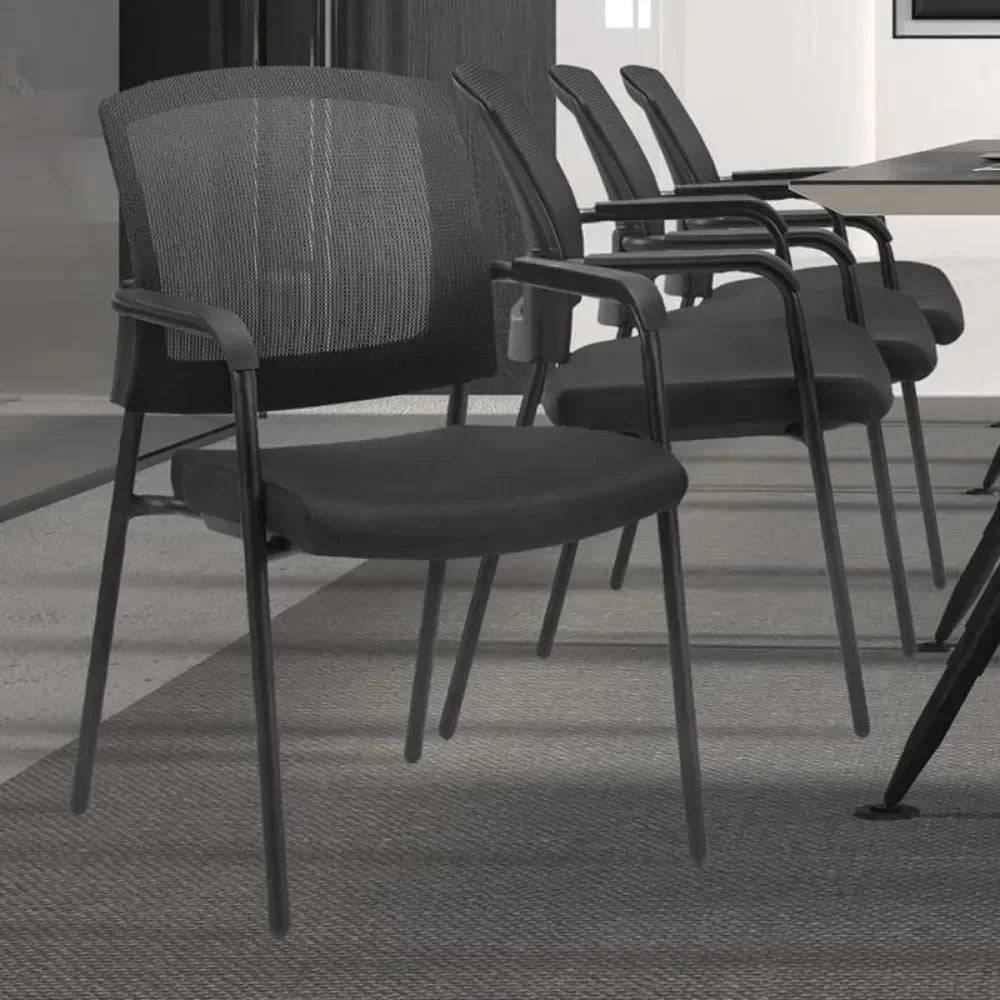 Ergonomic Stackable Guest Chair with Mesh Back and Cushioned Seat for Office Reception and Conference Rooms - Platinum-Level Office Chairs