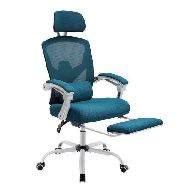 Ergonomic High Back Mesh Rocking Gaming Chair with Adjustable Lumbar Support and Retractable Footrest - Platinum-Level Office Chairs
