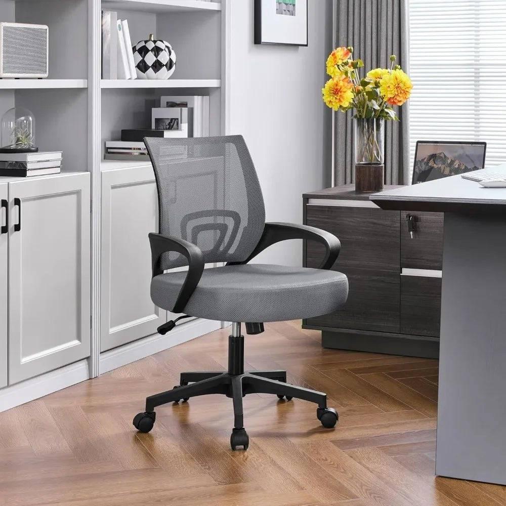 Ergonomic Mid Back Executive Office Chair with Lumbar Support and Rolling Wheels for Gaming and Computer Use - Platinum-Level Office Chairs