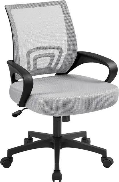 Ergonomic Mid Back Executive Office Chair with Lumbar Support and Rolling Wheels for Gaming and Computer Use - Platinum-Level Office Chairs