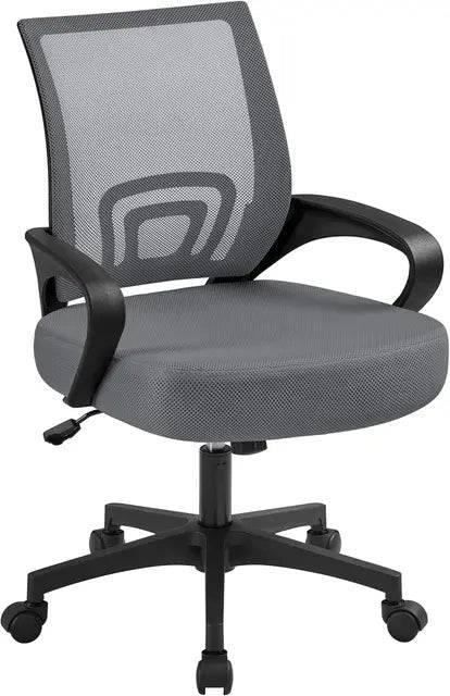 Ergonomic Mid Back Executive Office Chair with Lumbar Support and Rolling Wheels for Gaming and Computer Use - Platinum-Level Office Chairs
