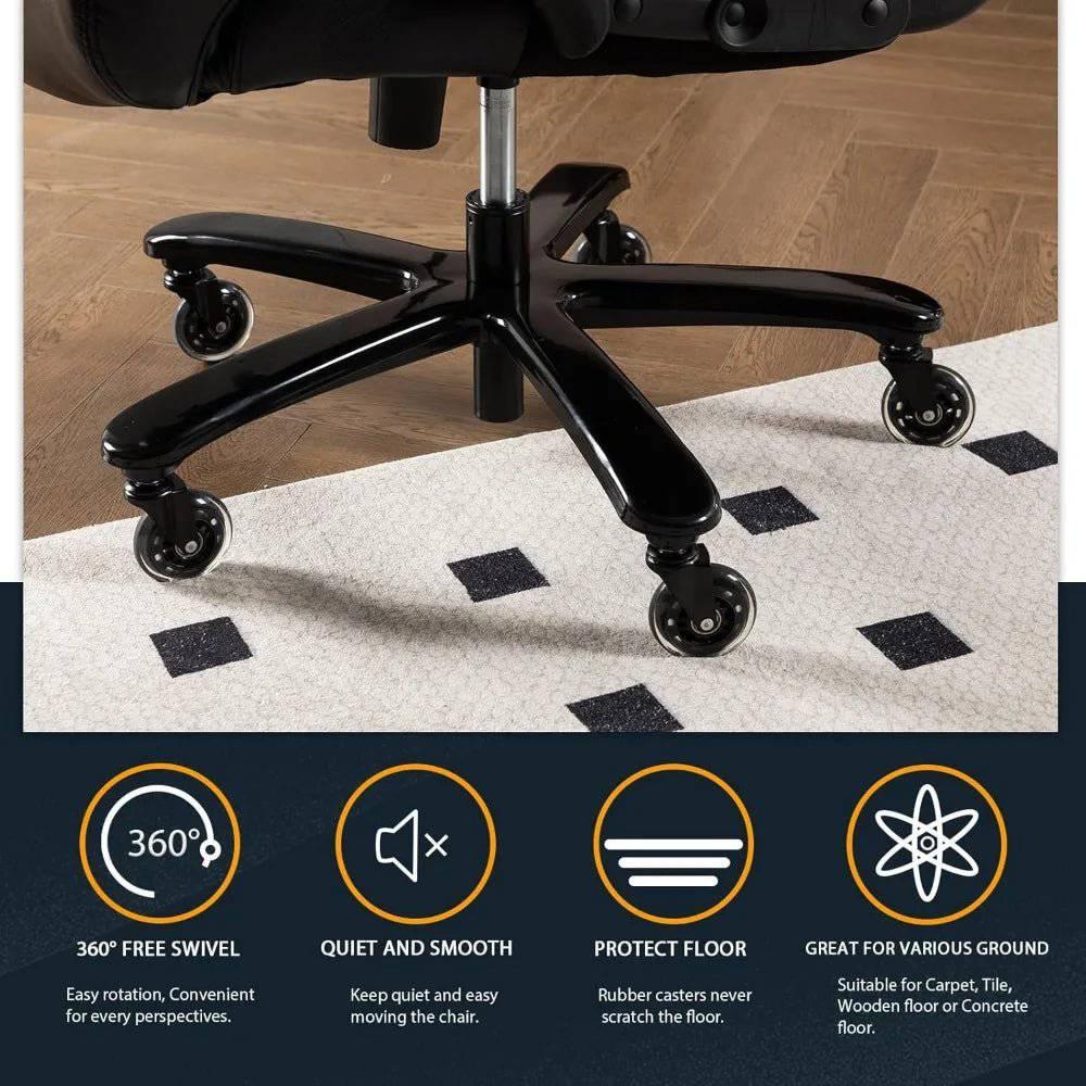 Extra Wide Big and Tall Executive Office Chair for Heavy Individuals, 500LBS Capacity High Back Comfort - Platinum-Level Office Chairs