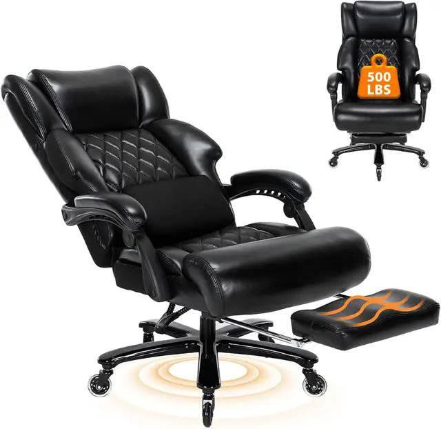 Heavy-Duty Executive Office Chair for Big and Tall Individuals, Adjustable High Back Recliner with Comfortable Wide Seat - Platinum-Level Office Chairs