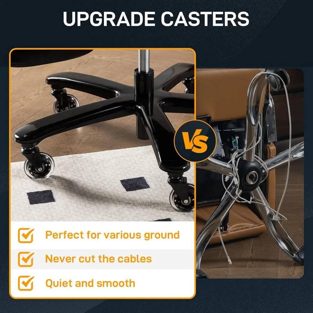 Heavy-Duty Executive Office Chair for Big and Tall Individuals, Adjustable High Back Recliner with Comfortable Wide Seat - Platinum-Level Office Chairs