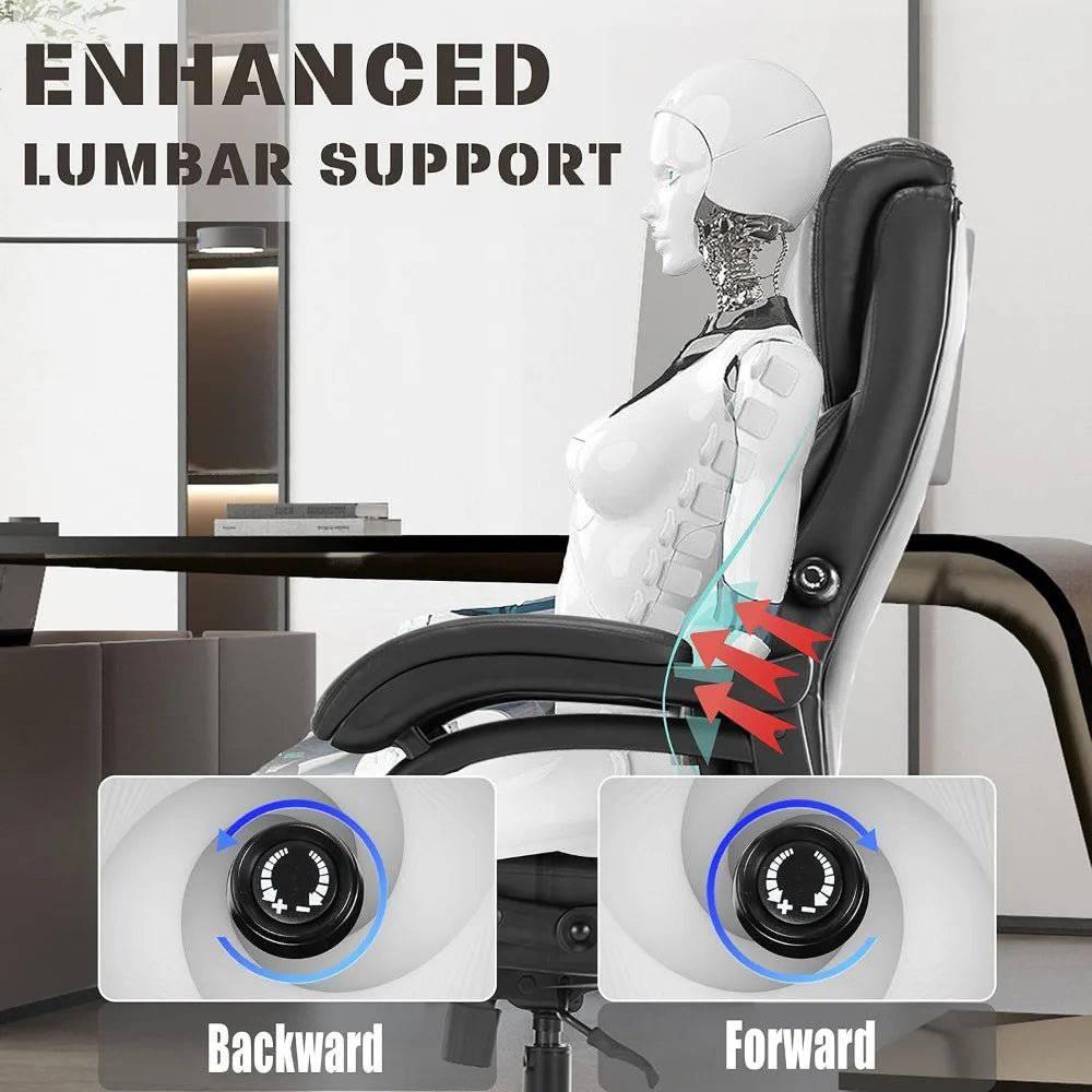 Heavy-Duty Executive Rolling Office Chair for Big and Tall Users - 500 LBS Capacity with Adjustable Lumbar Support - Platinum-Level Office Chairs