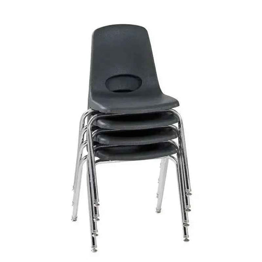 Stackable 18-Inch School Chair Set Of 4 With Self Leveling Glides And