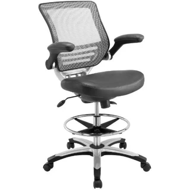 Versatile Ergonomic Drafting Chair with Flip-Up Arms for Studio and Reception Use in Black - Platinum-Level Office Chairs
