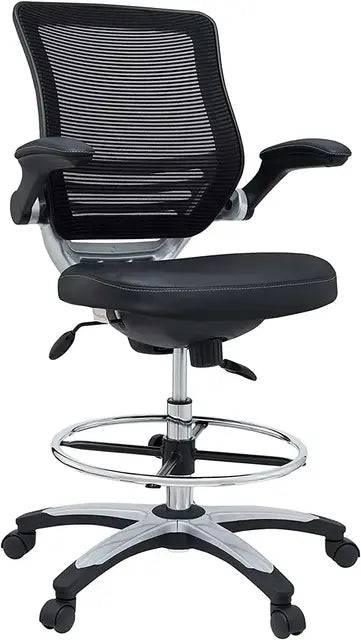Versatile Ergonomic Drafting Chair with Flip-Up Arms for Studio and Reception Use in Black - Platinum-Level Office Chairs