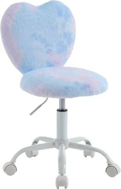 Furry Butterfly Adjustable Desk Chair for Girls - Swivel Study & Reading Chair - Platinum-Level Office Chairs