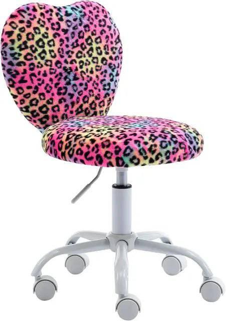 Furry Butterfly Adjustable Desk Chair for Girls - Swivel Study & Reading Chair - Platinum-Level Office Chairs