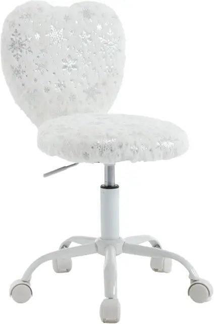 Furry Butterfly Adjustable Desk Chair for Girls - Swivel Study & Reading Chair - Platinum-Level Office Chairs