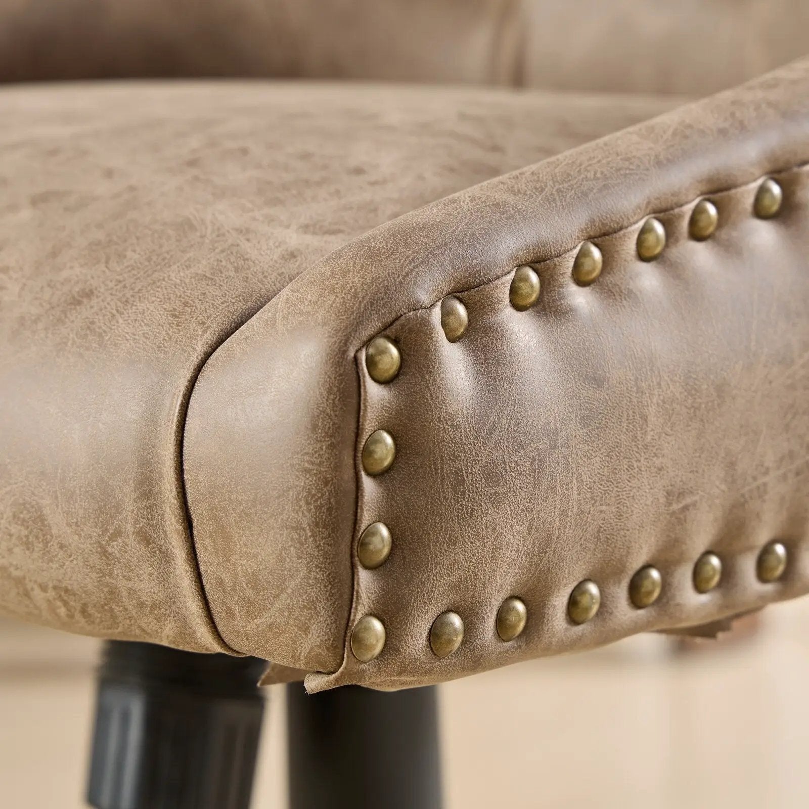 Medieval Retro Style Sheepskin Pattern Fabric Home Office Chair with Lift, Swivel and Recline Functions