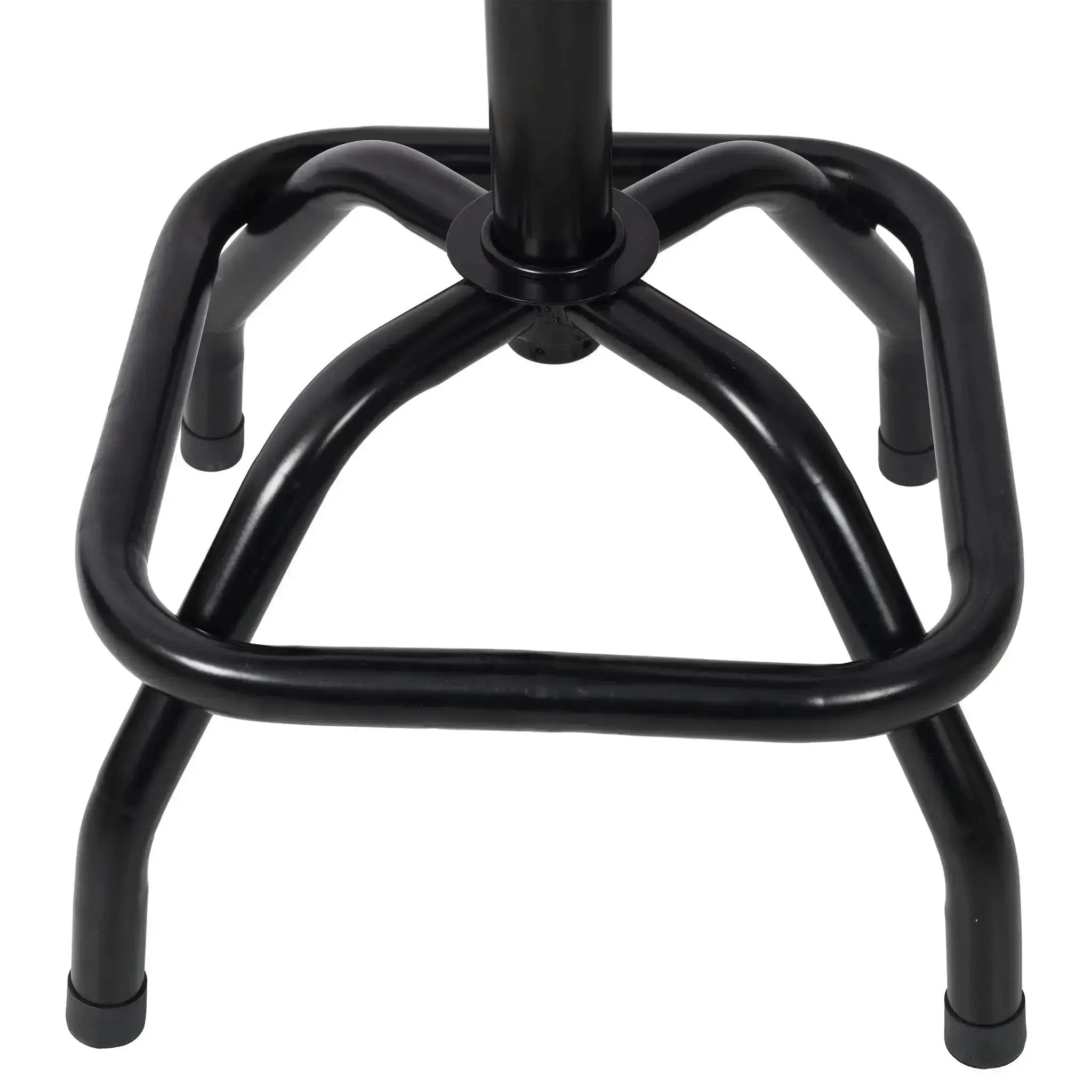 Black Adjustable Swivel Bar Stool with High Back Support - Platinum-Level Office Chairs