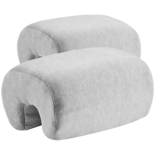 2 Pcs Office Chair Armrest Pads, Memory Foam Elbow Support, 7.9 X 5.7 X 3.9 in Ergonomic Design Arm Rest Heightening Pad, Non-Slip Bottom, Gray