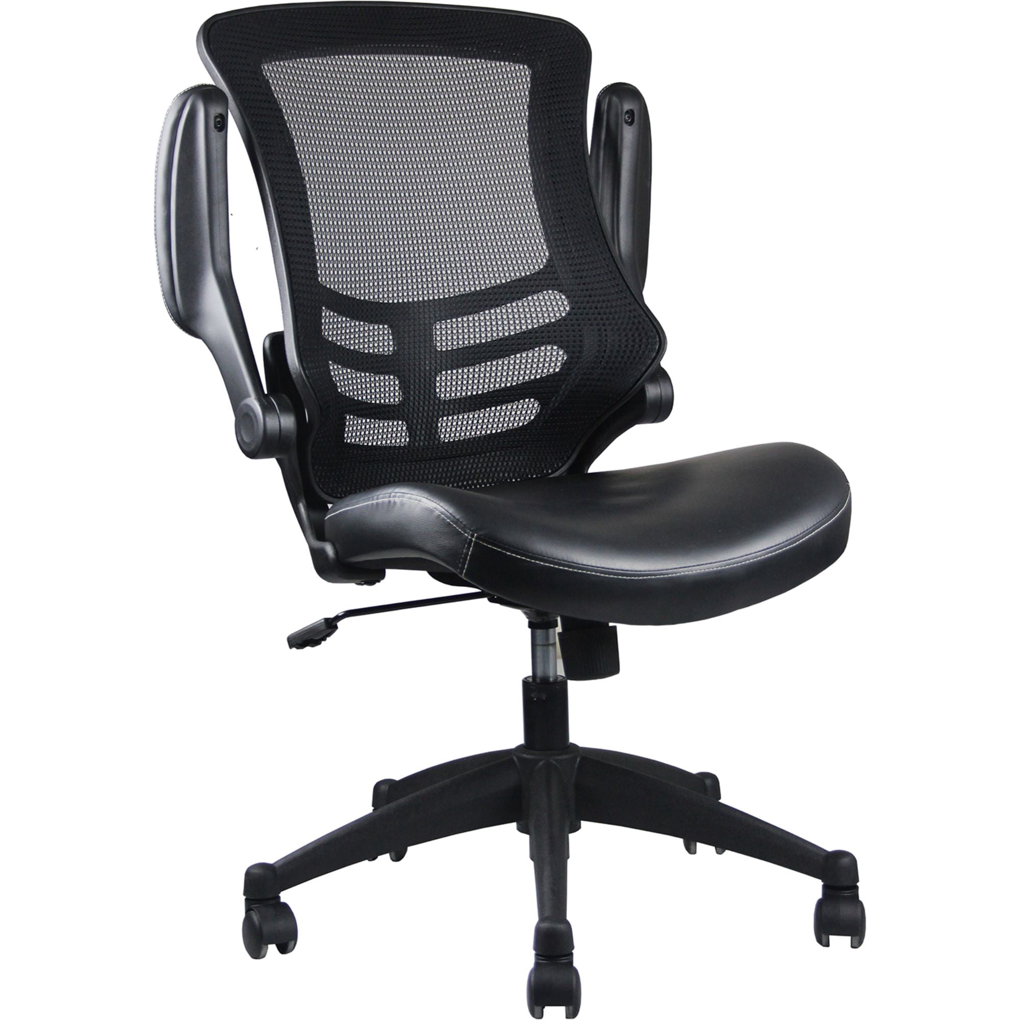 Techni Mobili mesh mid-back office chair, black, base detail