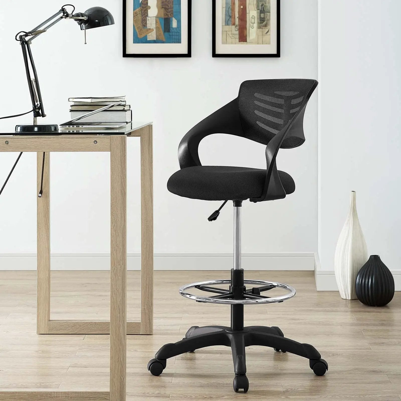 Modway Thrive Ergonomic Drafting Chair for Standing Desks
