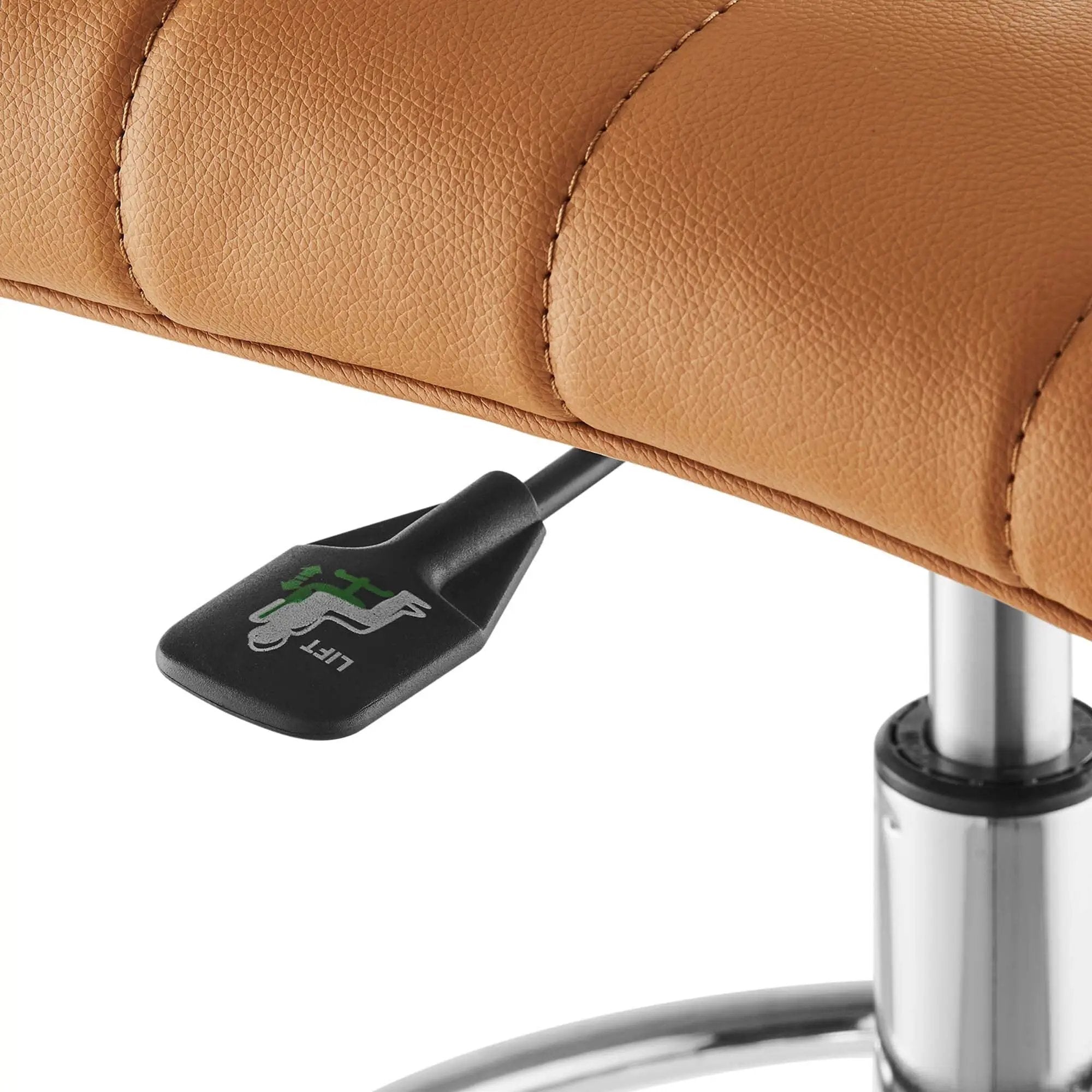 Drafting Chair Vegan Leather Armless Adjustable Stool