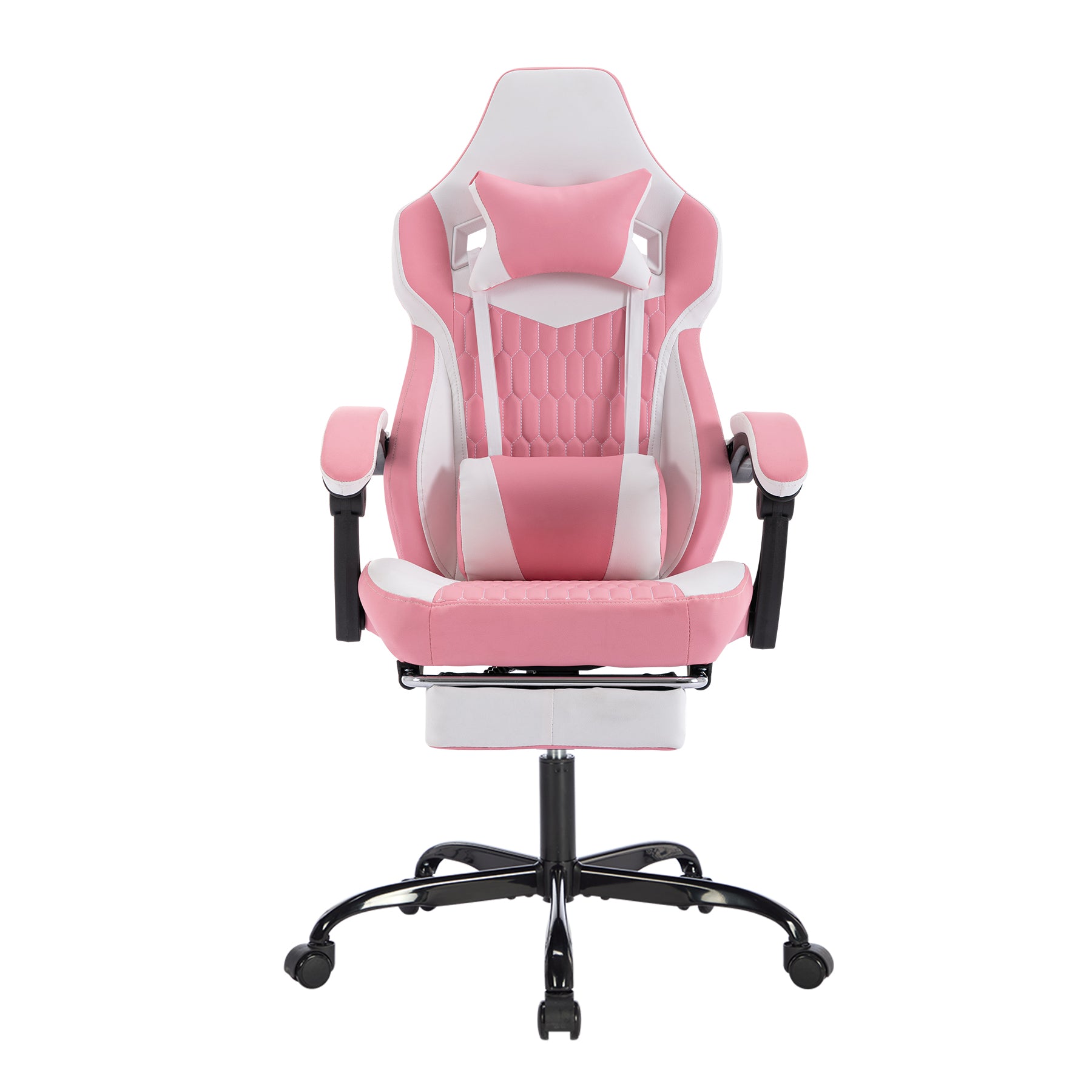 Pink Ergonomic Gaming Chair With Footrest And Lumbar Support - Platinum-Level Office Chairs
