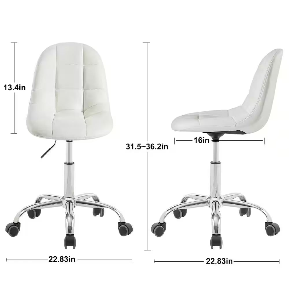 Height adjustable armless office stool – view 3