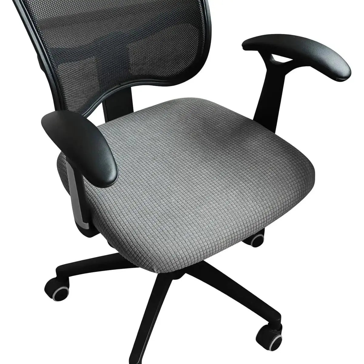 FORCHEER stretch boho desk chair cover set with seat and backrest covers for office chairs, stylish and easy to install.
