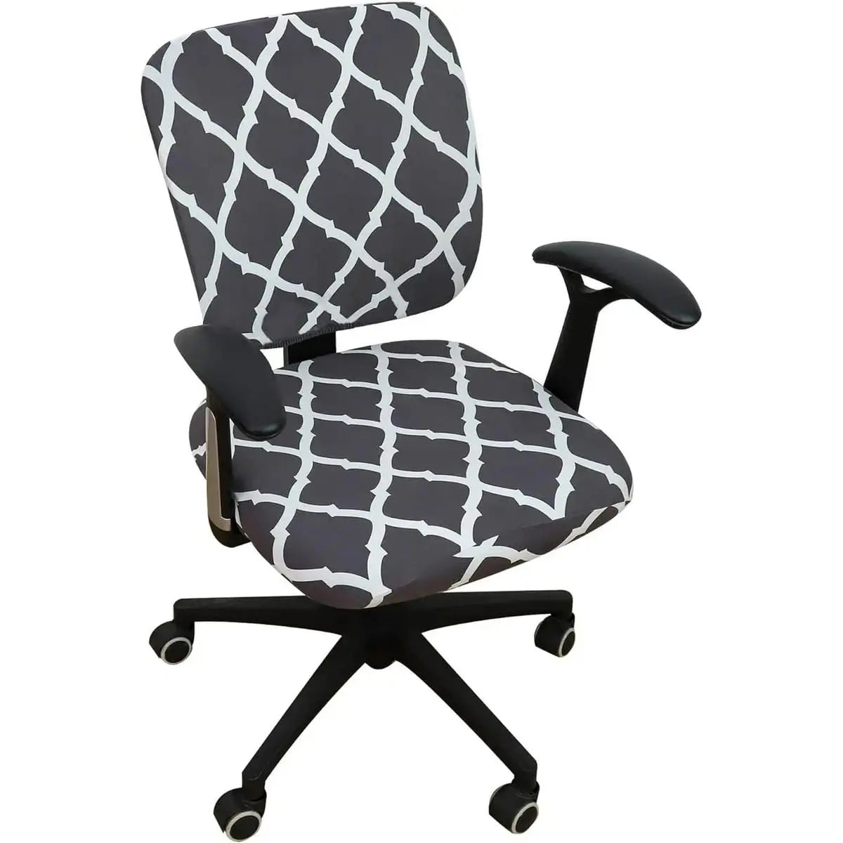 FORCHEER stretch boho desk chair cover set, includes seat and backrest covers for office chairs, stylish and fitted design