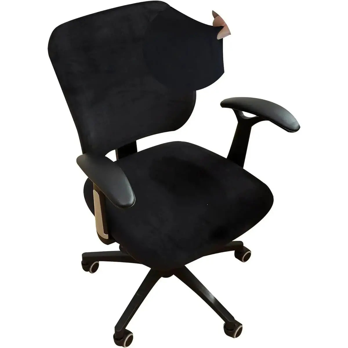 FORCHEER stretch boho desk chair cover set with seat and backrest, fits office chairs, stylish and snugly fitting.