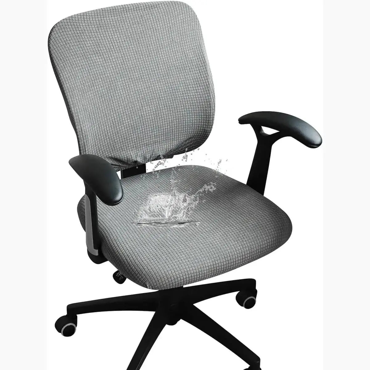 FORCHEER Boho stretch desk chair cover, includes seat and backrest covers for office chairs, two-piece set, stylish and protective.