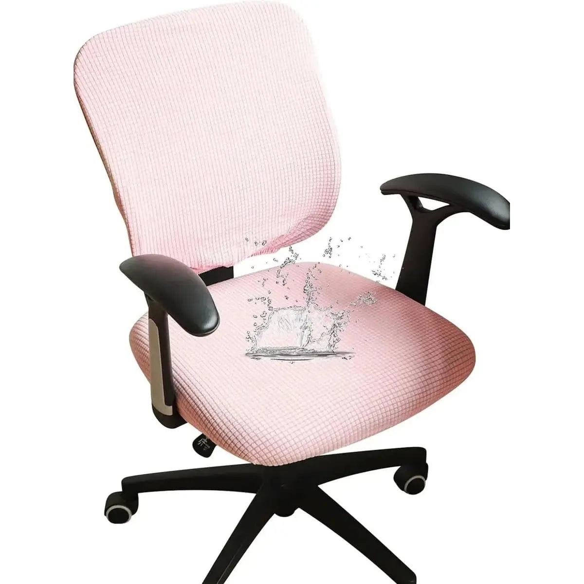 FORCHEER stretch boho desk chair cover set with seat and backrest, designed for office chairs, in a stylish two-piece design