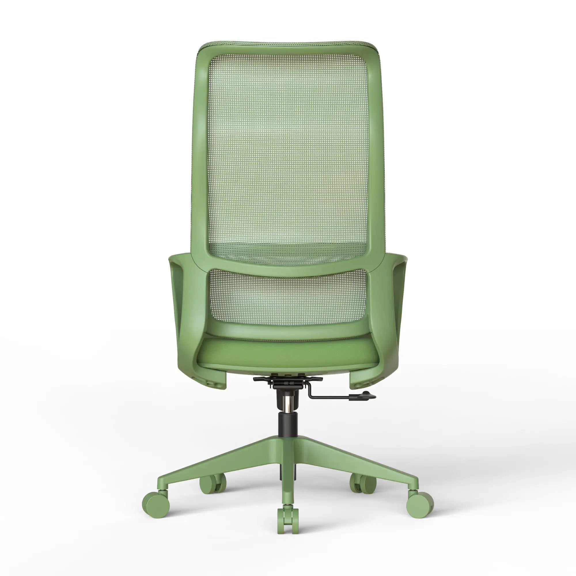 Green GiGA ergonomic mesh office chair with adjustable lumbar support and ergonomic design, ideal for comfortable workspace seating.