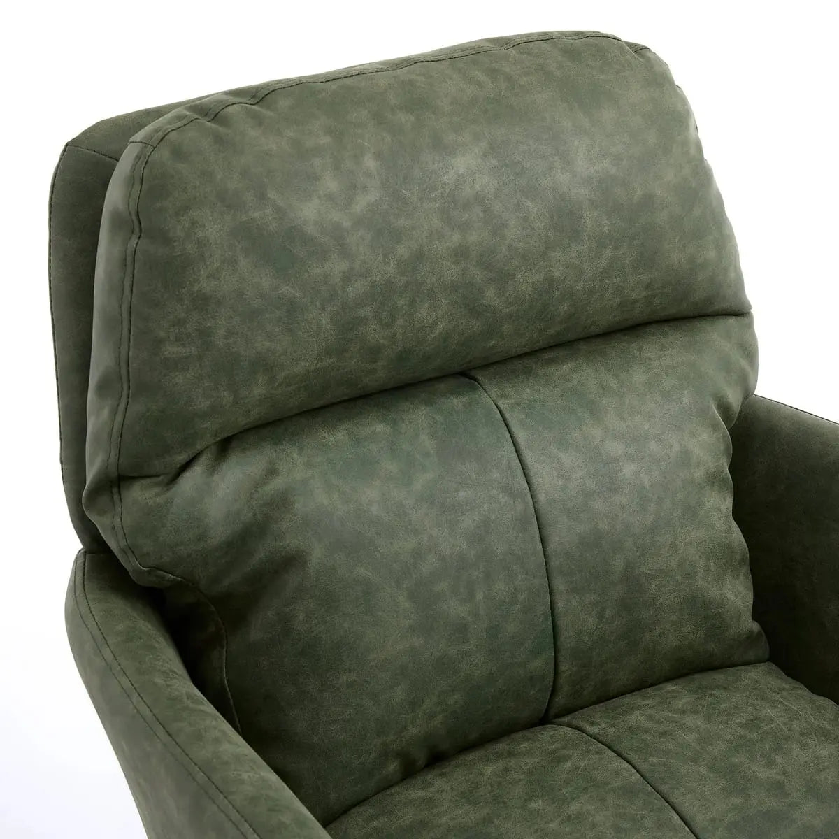 Green PU leather GiGA office task chair with adjustable height and sturdy metal frame, designed for comfortable workspace seating.