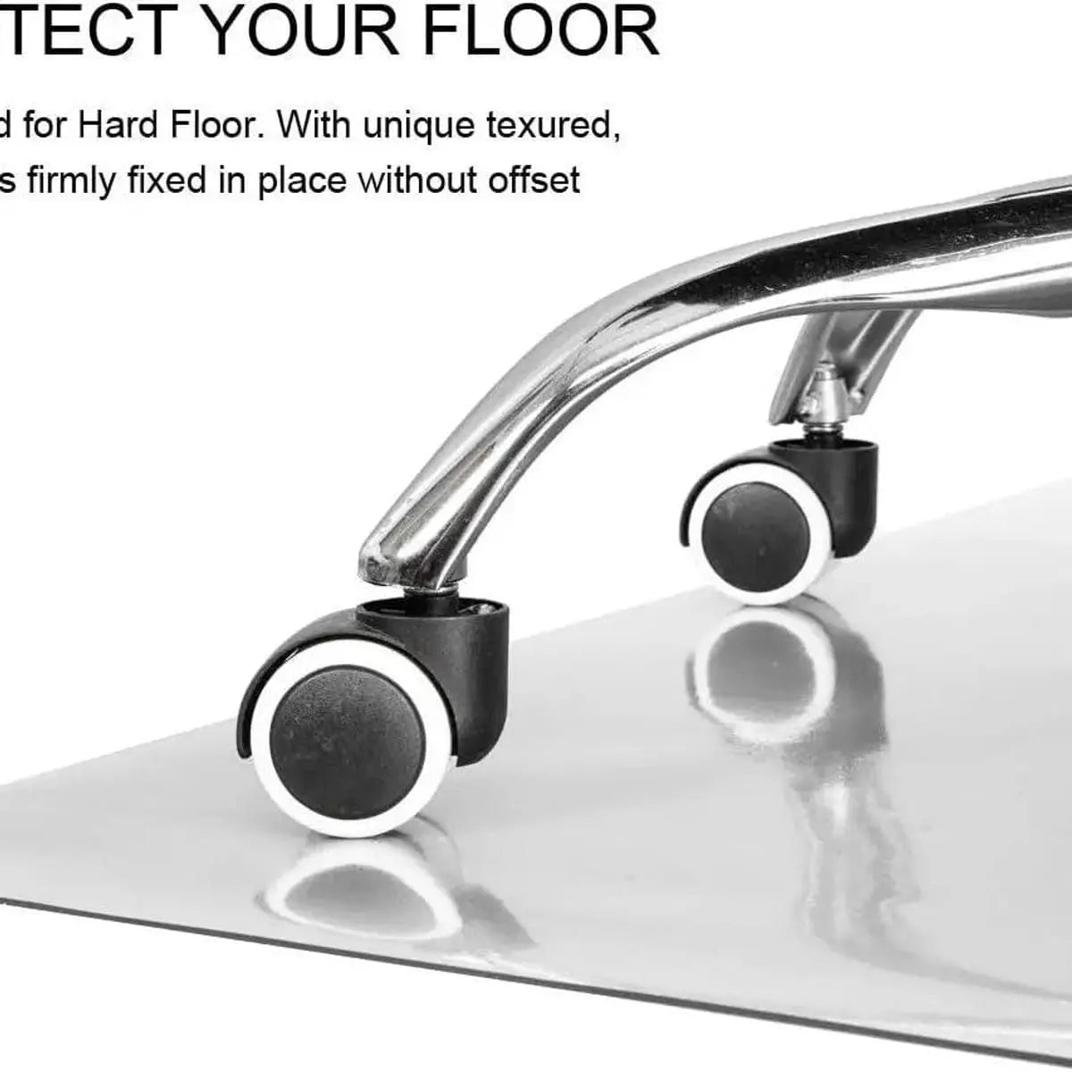Kuyal clear 30x48-inch chair mat for hardwood floors, non-slip protection, rectangular design, ideal for office chairs.