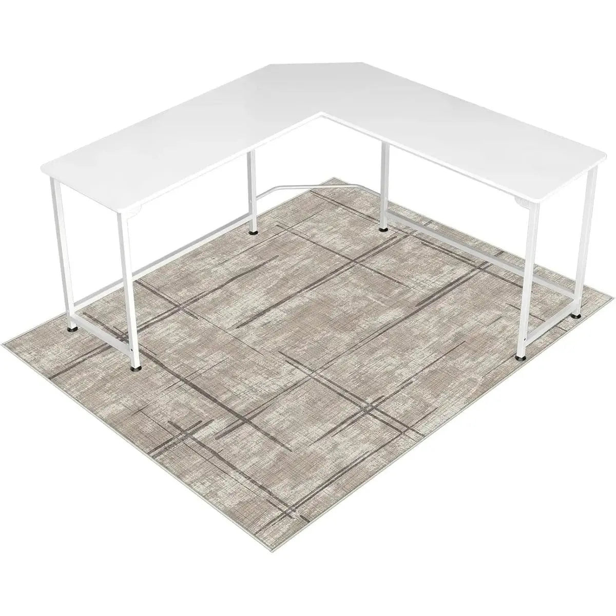 Lreedy black and blue heavy-duty office chair mat, 36x48 inches, non-slip surface for hardwood and tile floors.