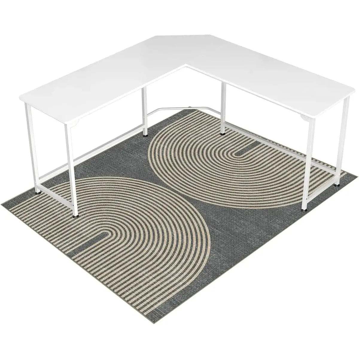 Lreedy black and blue heavy-duty office chair mat with non-slip surface, 36 x 48 inches for hardwood and tile floors