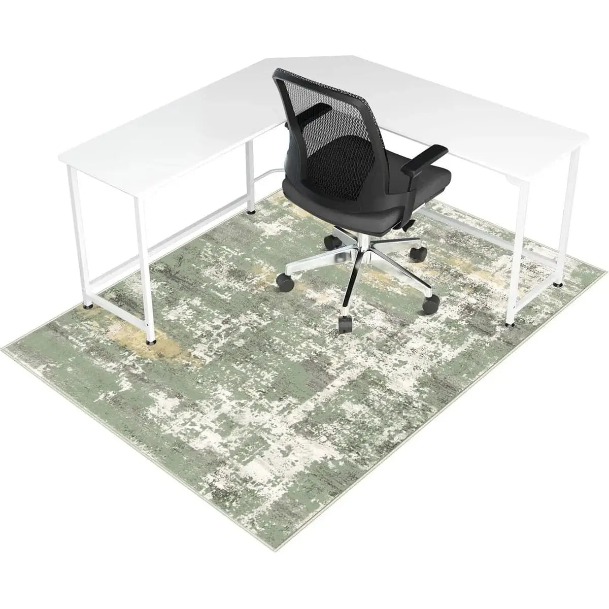 Lreedy office chair mat 48x60 inches, heavy-duty, blue, anti-slip surface suitable for hardwood and tile floors