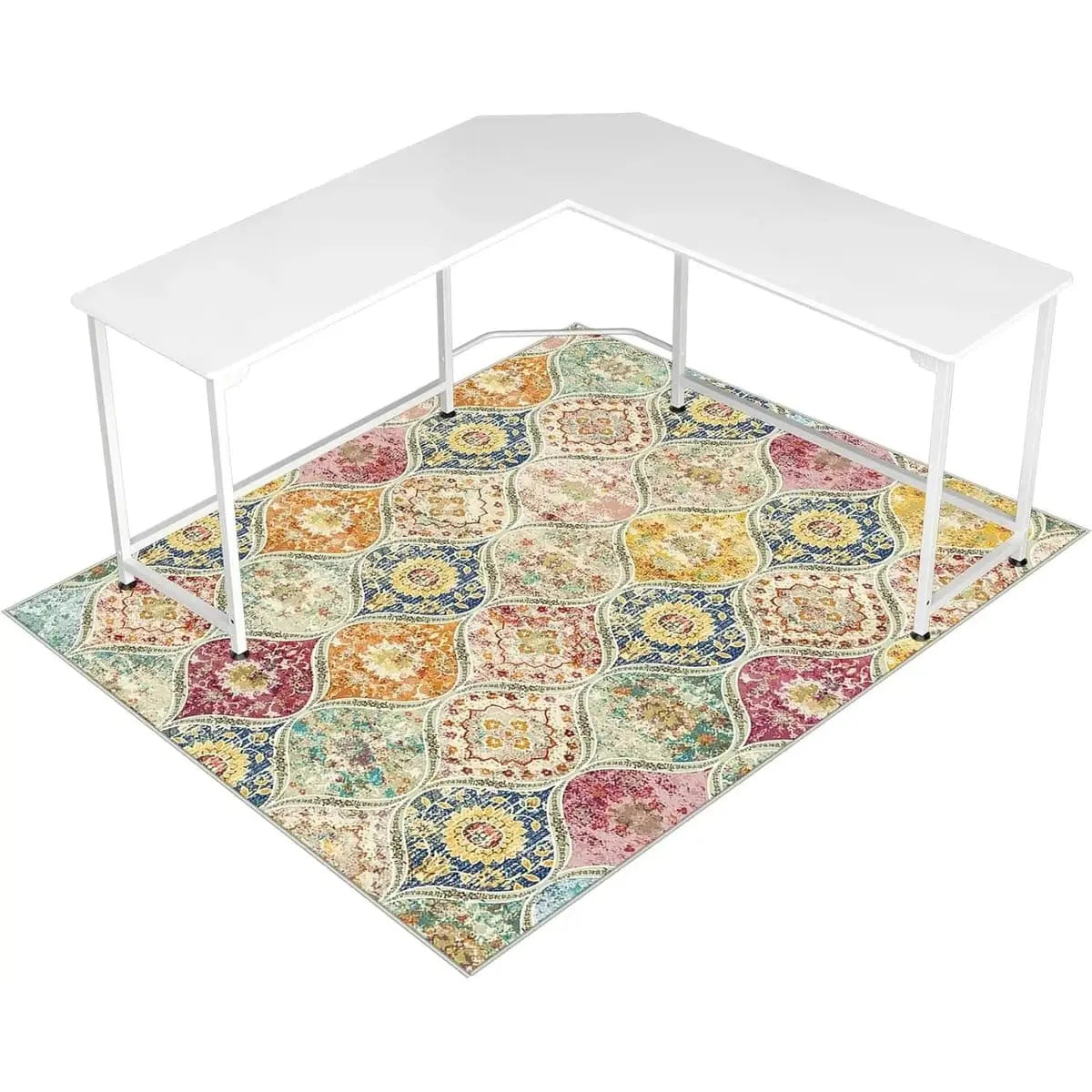 Lreedy office chair mat 48x60 inches, heavy-duty, anti-slip, blue, suitable for hardwood and tile floors
