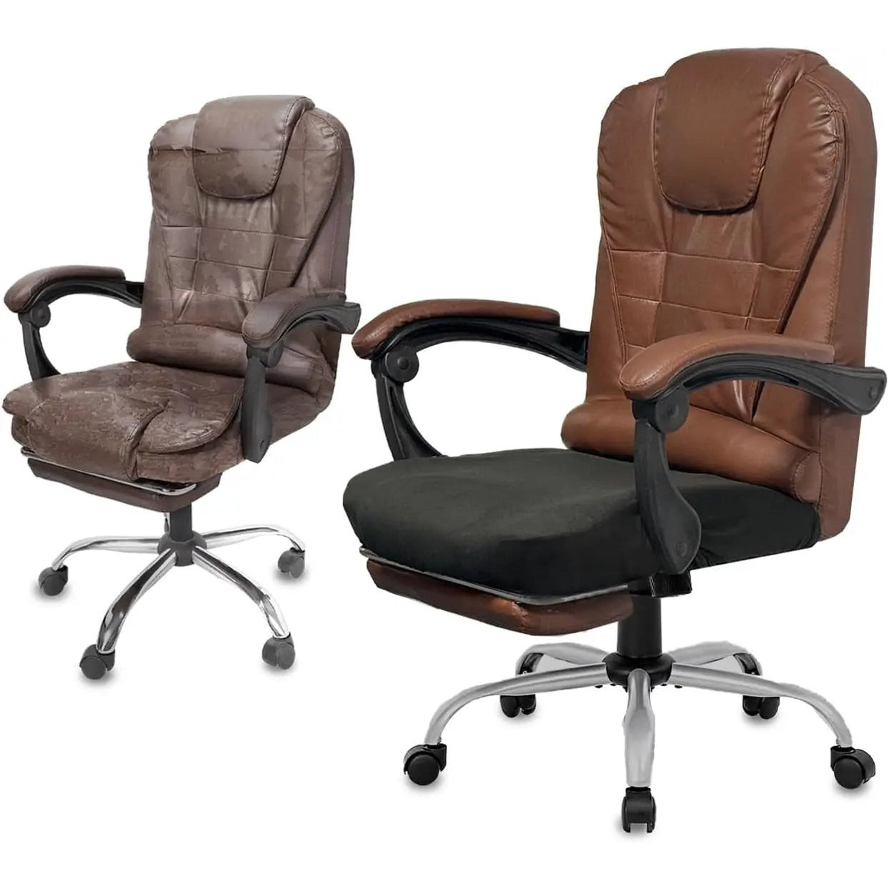 Black NeColorLife large office chair seat cover fitting 19.7 to 26-inch seats, designed for comfortable protection and style.