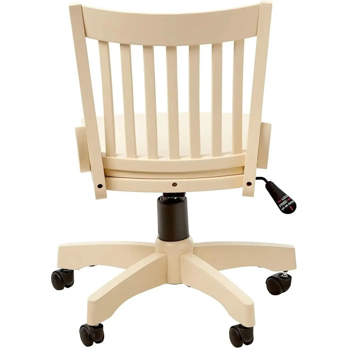 Deluxe antique white Office Star Products banker chair with traditional design, adjustable height, ideal for home office use.