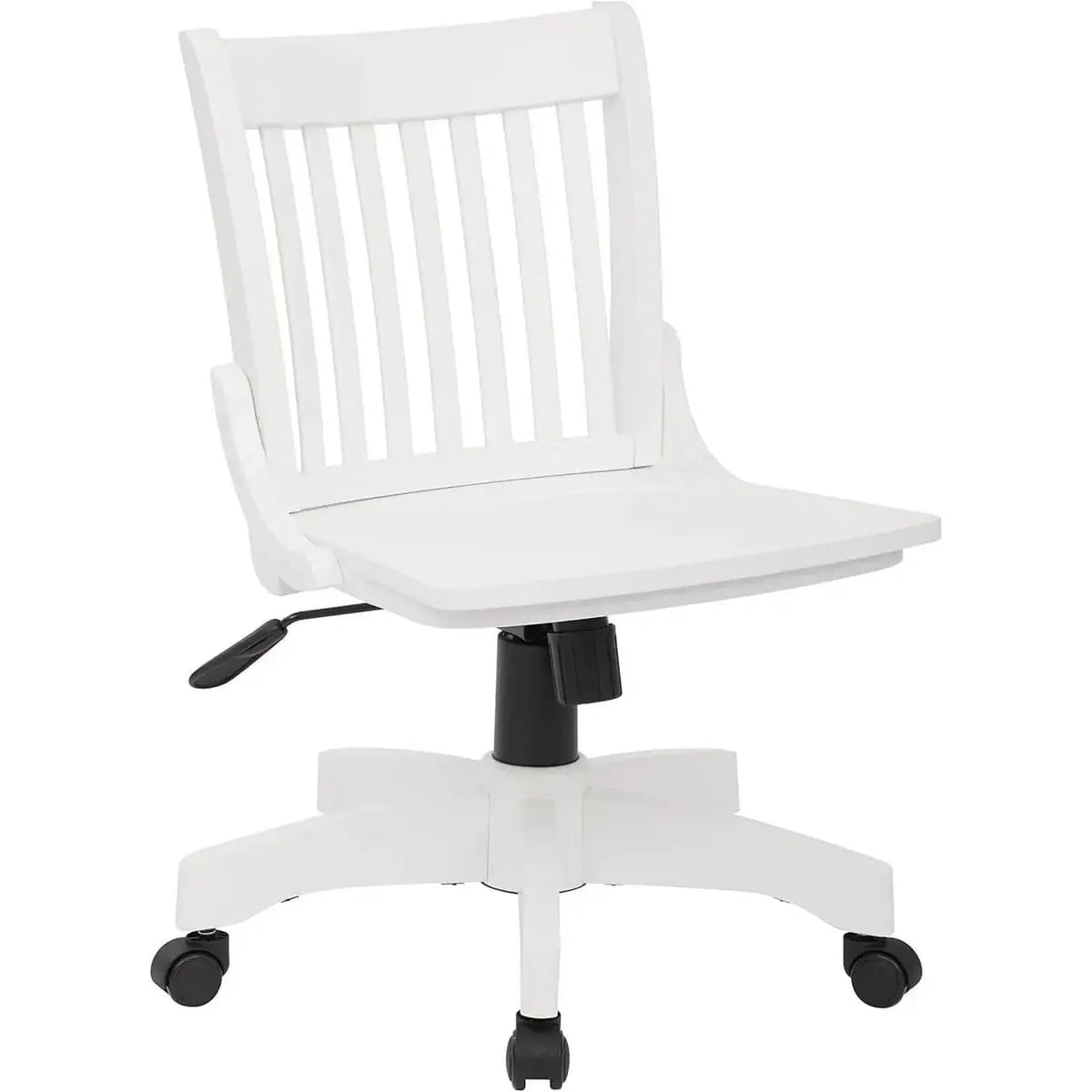 Deluxe antique white Office Star Products banker chair with traditional design, adjustable height, ideal for home office workspace.