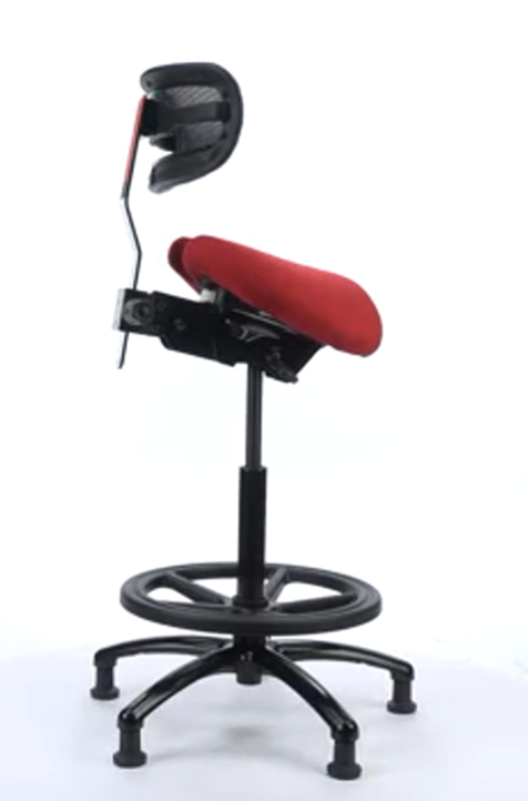 ErgoLab Performer Stealth Studio Stool with Backrest - Platinum-Level Office Chairs